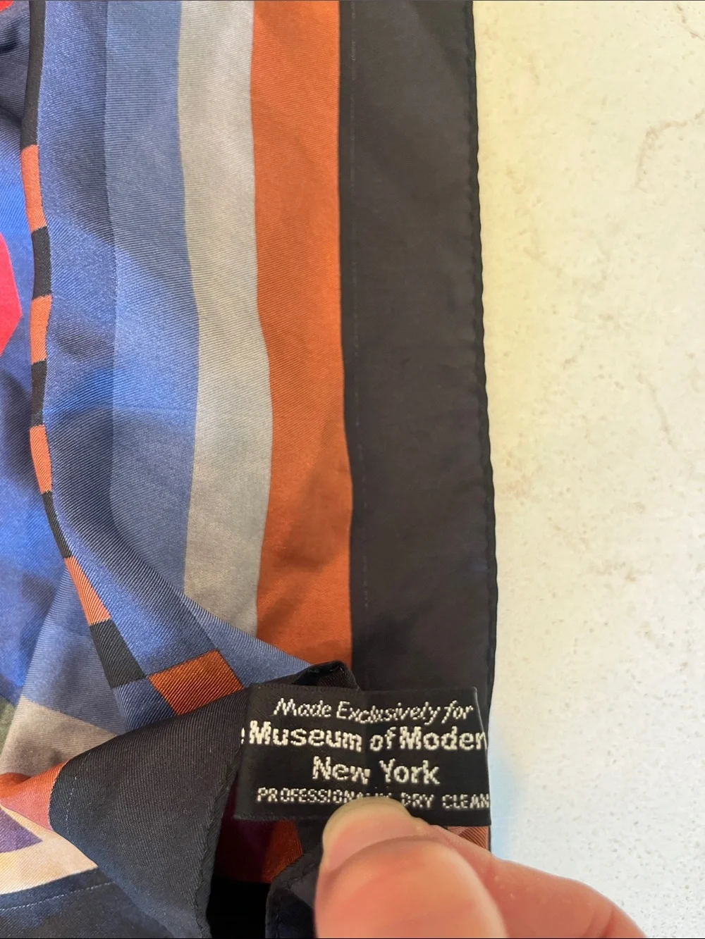Vintage Frank Lloyd Wright Museum of Modern Art Silk Scarf 1989